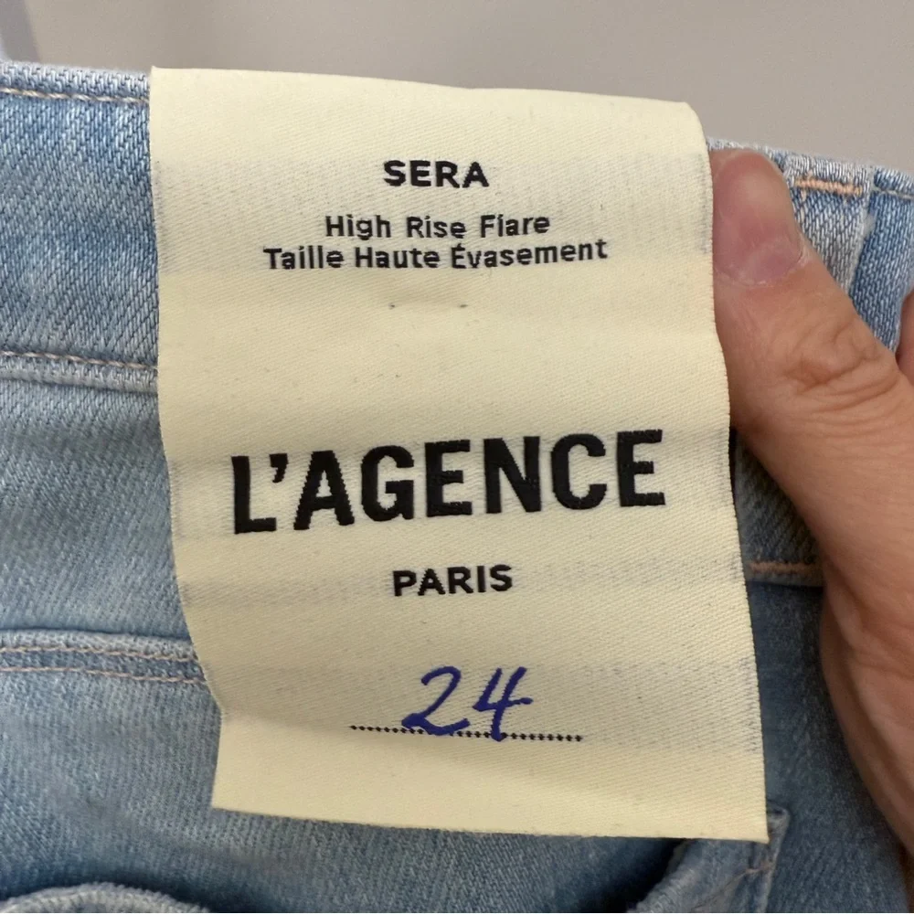 L'AGENCE Sera High Waist Flare Leg Jeans in Cabrini Size 24 Brand new
